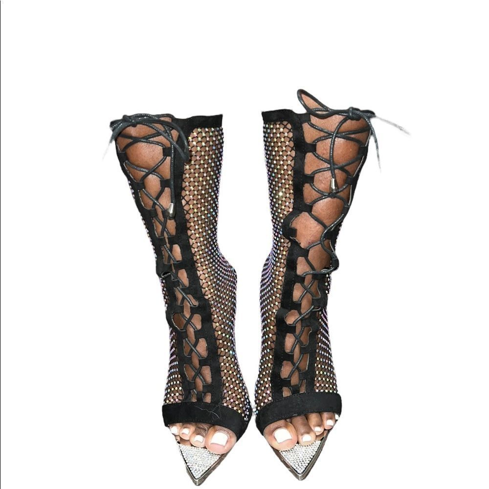 Nib Azalea Wang Out To Play Stiletto Bootie In Bl… - image 2